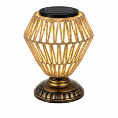 Shadow-Weave Solar Table Lantern 3000K