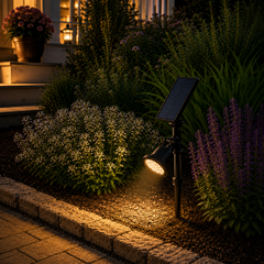 Solar Landscape Spotlight with Adjustable Panel-Warm White 3000K