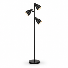 Trio Spotlight Floor Lamp-Black Iron, 3 Adjustable Heads