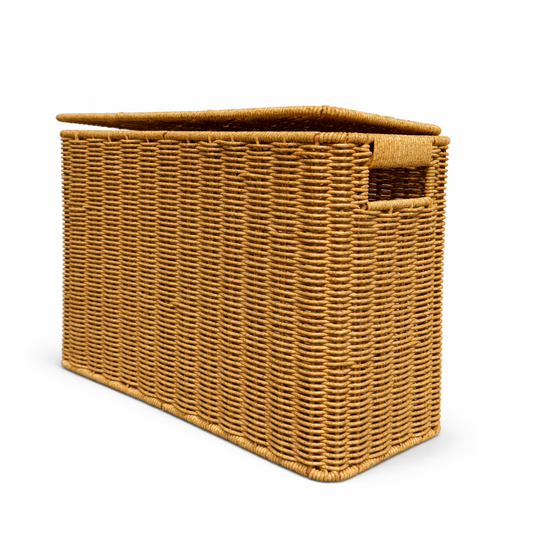 A Clean Lidded Look for Shelves-Rattan Style, Closet-Friendly Proportions