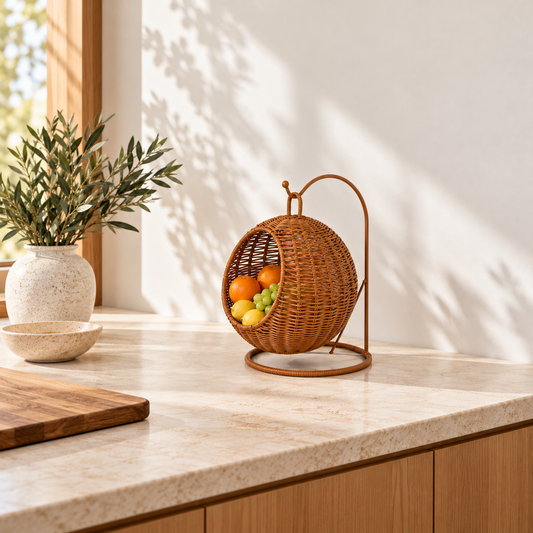 Orb Hook Fruit Basket-Freestanding Hanging Produce Holder