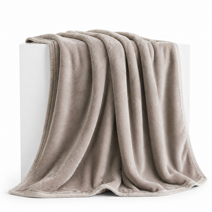 Luxe Microplush Flannel Fleece Blanket-Queen