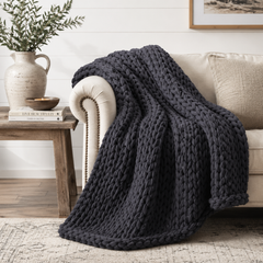 Heavyweight Chunky Knit Throw Blanket-50in x 60in