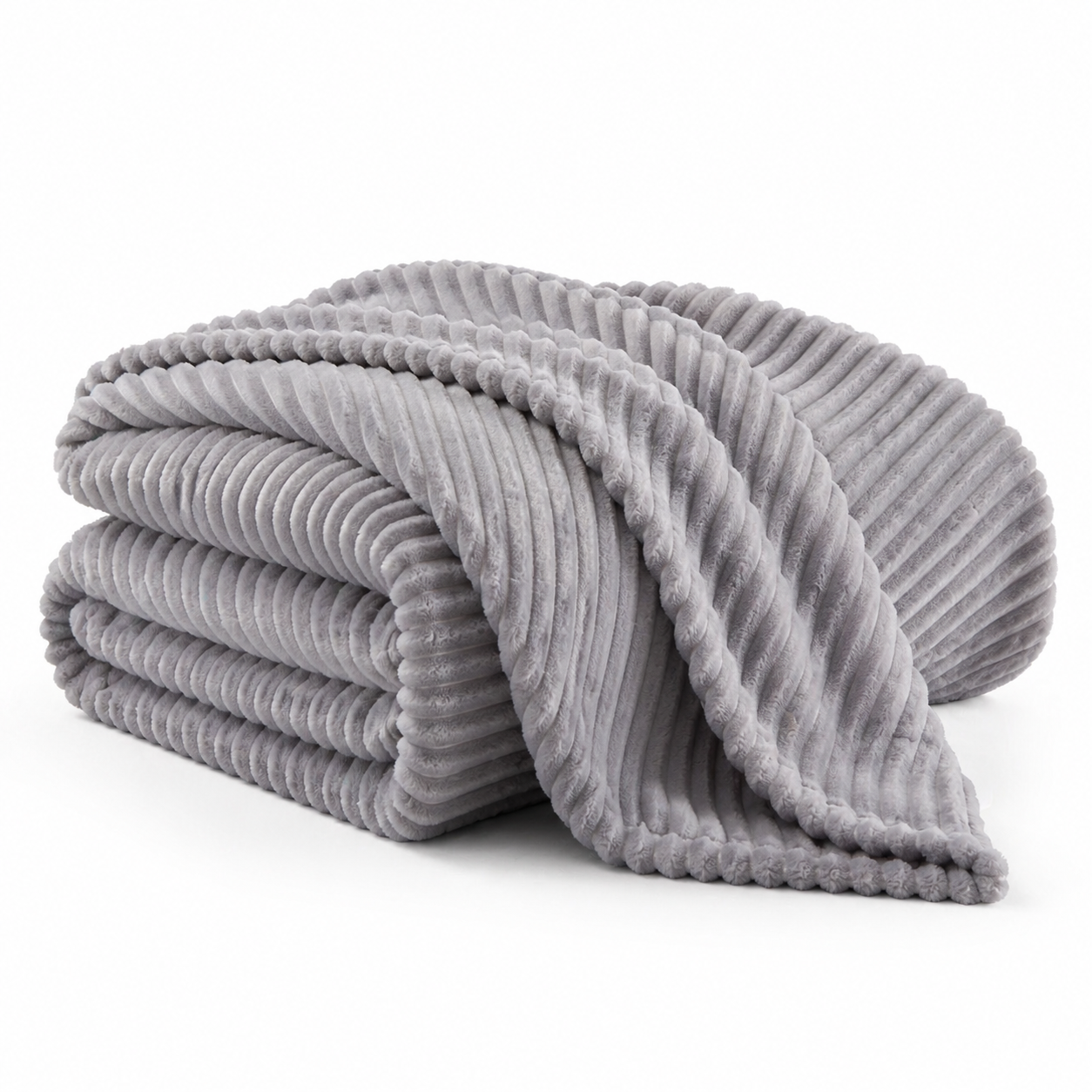 Ribbed Microplush Throw Blanket-59in x 79in
