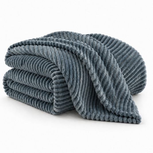 Ribbed Microplush Throw Blanket-59in x 79in