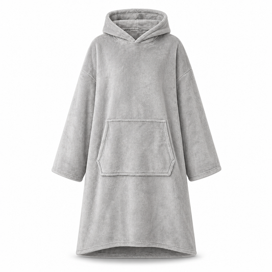 Microplush Hooded Lounge Throw Blanket (Wearable)-Men's & Women's Fit