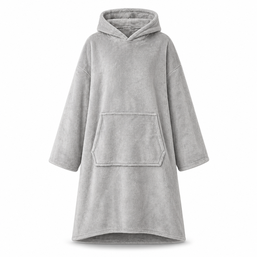 Microplush Hooded Lounge Throw Blanket (Wearable)-Men's & Women's Fit
