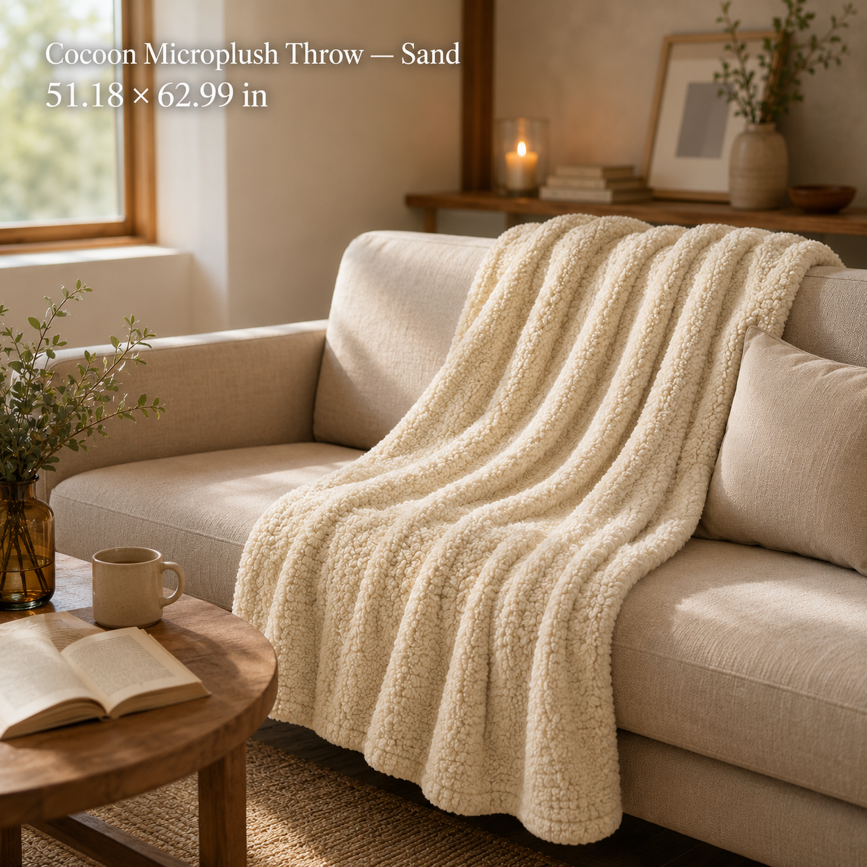 Cocoon Microplush Throw Blanket-51in x 63in