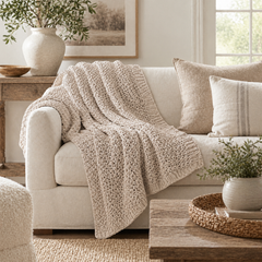 Pebble-Knit Throw Blanket (51in x 63in)