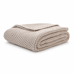 Pebble-Knit Throw Blanket (51in x 63in)