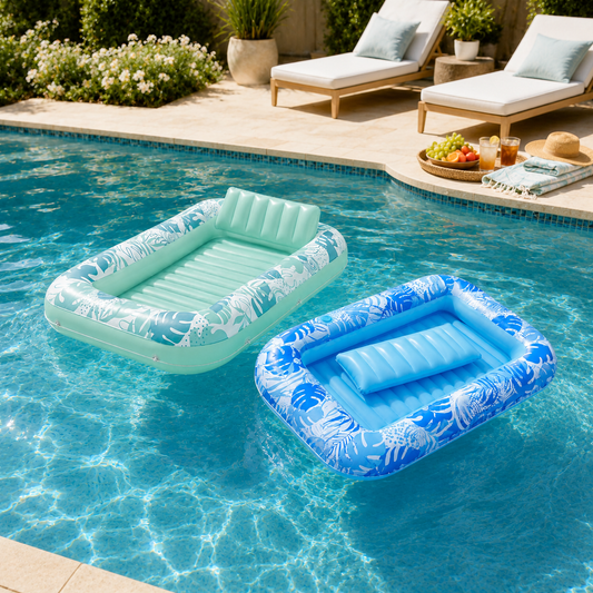 70-Inch Single-Person Inflatable Tanning Pool Lounger