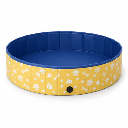 Foldable Dog Swimming Pool with Sprinkler (63in)