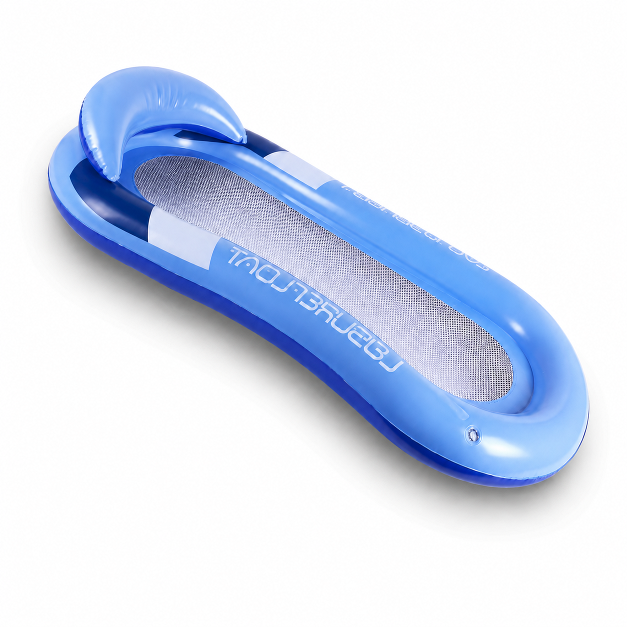 Inflatable Mesh Hammock Pool Lounger with Headrest