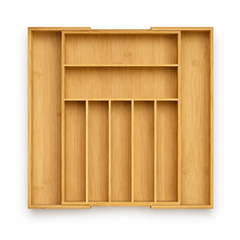 Rowan Expandable Bamboo Utensil Drawer Organizer