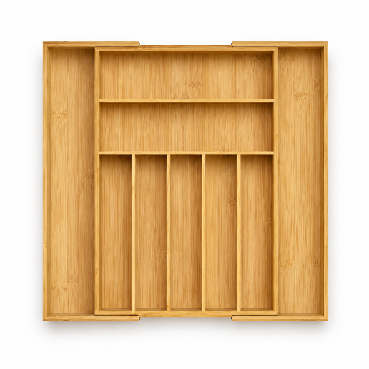 Rowan Expandable Bamboo Utensil Drawer Organizer