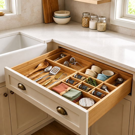 Bennett 9-Piece Bamboo Drawer Organizer Set