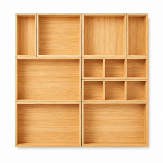 Bennett 9-Piece Bamboo Drawer Organizer Set