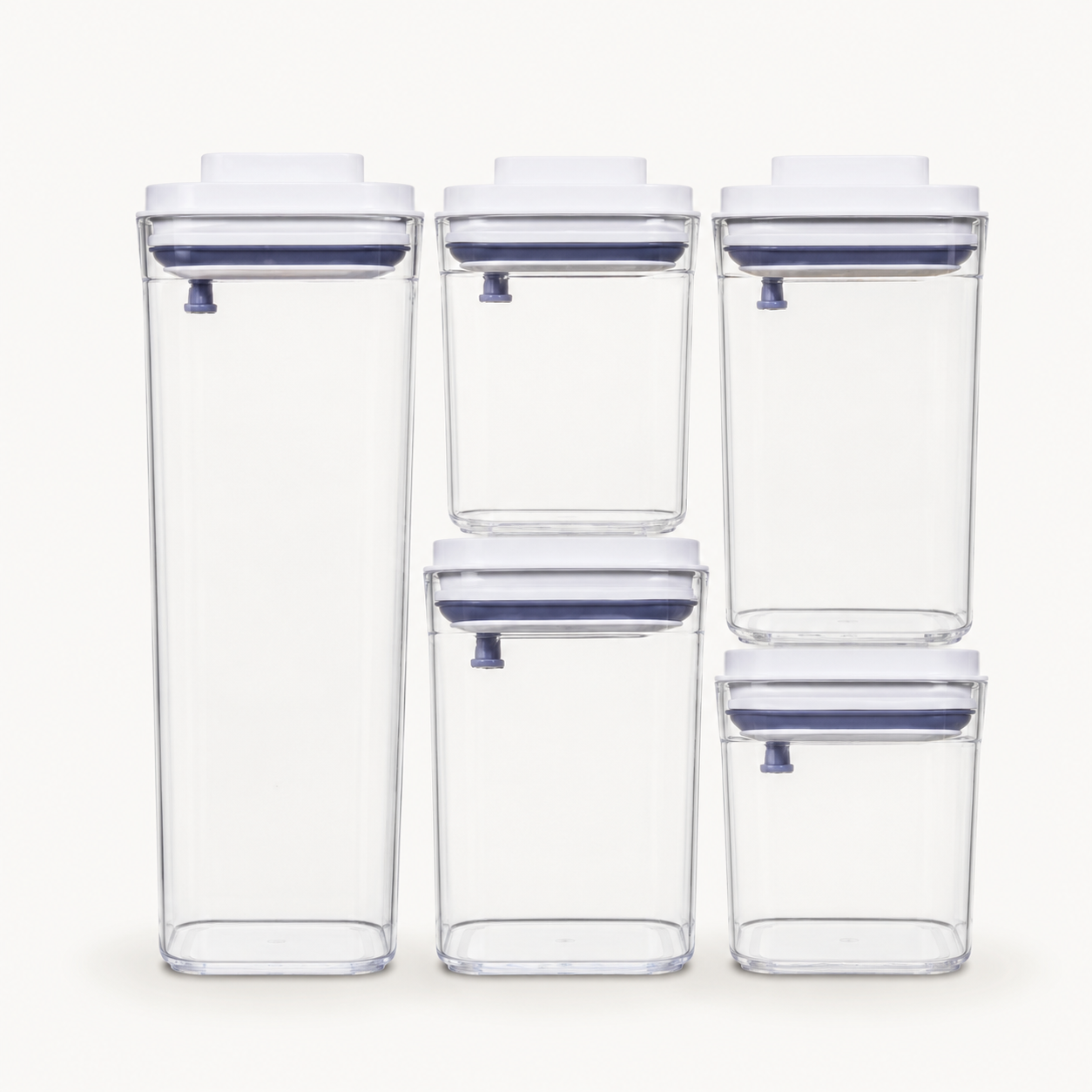 One-Touch Airtight Pantry Container Set (5-Piece  7-Piece)
