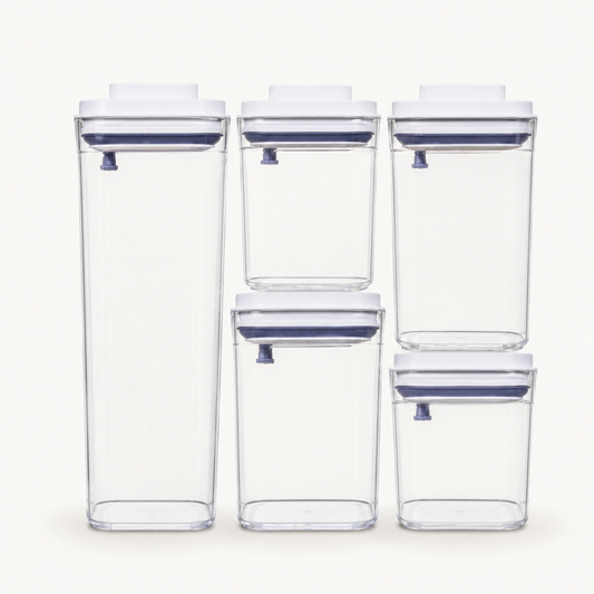 One-Touch Airtight Pantry Container Set (5-Piece  7-Piece)