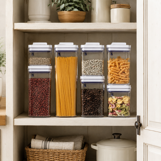 One-Touch Airtight Pantry Container Set (5-Piece  7-Piece)