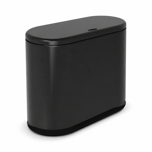 Slim 12L Press-Top Trash Can with Hidden Liner