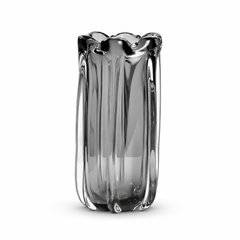 Atelier Smoke Fluted Thick Glass Vase