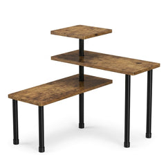 Rustic 3-Tier Countertop Riser Shelf for Kitchen Counter Organization