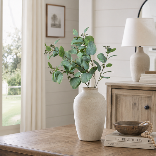 Faux Eucalyptus Stem (33.86in, 3-Fork)