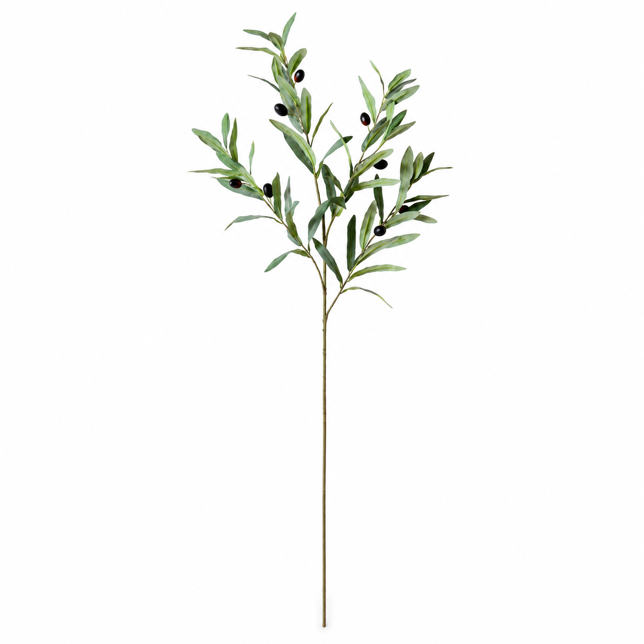Faux Olive Branch Stem (37.4in, 4-Fork)