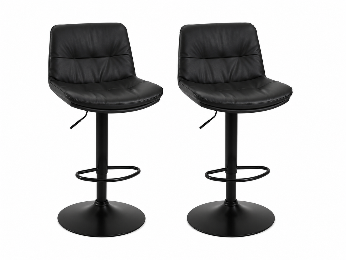 Elevating bar stool- Black (Set of 2)
