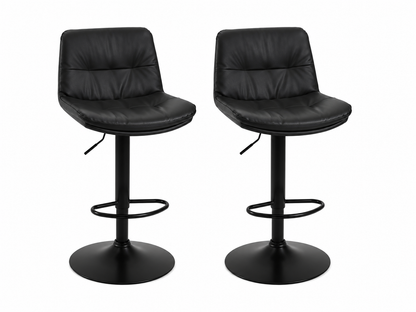 Elevating bar stool- Black (Set of 2)