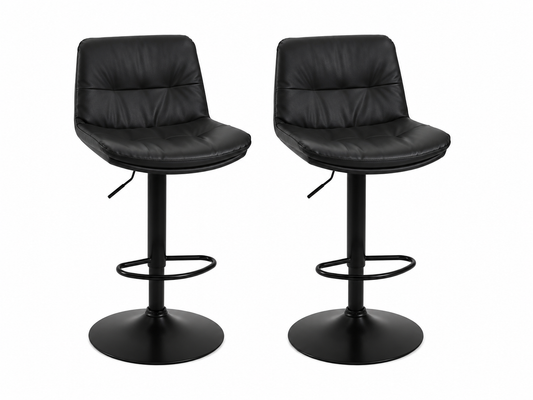 Elevating bar stool- Black (Set of 2)