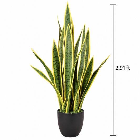 Faux Variegated Snake Plant (2.91 ft H)