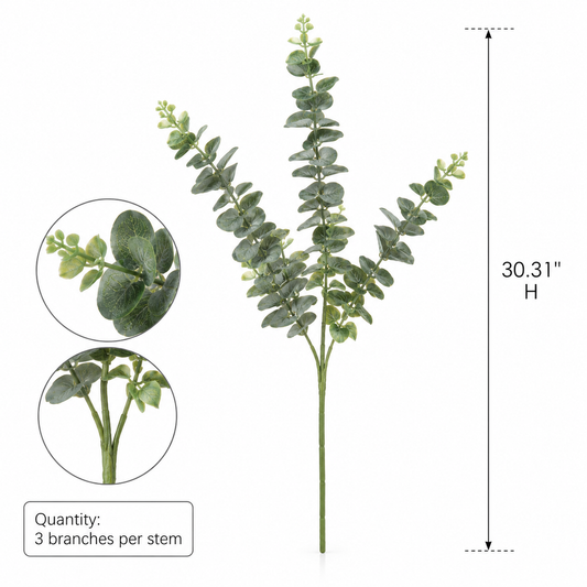 3-Branch Artificial Eucalyptus Stem (30.31 in L)