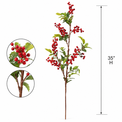 Faux Berry Stem (35 in H)
