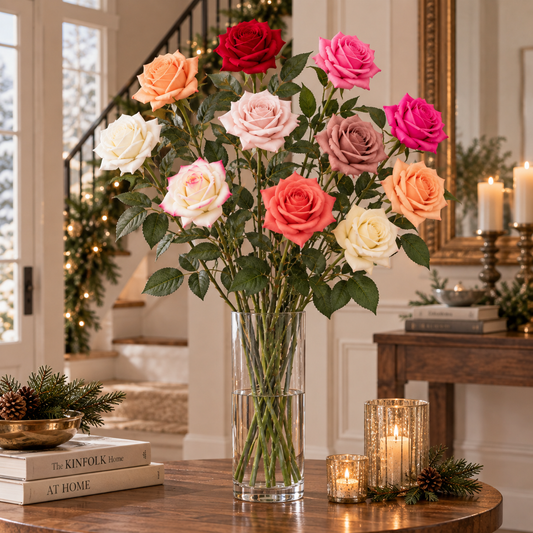 Real-Touch Faux Rose (29 in H)
