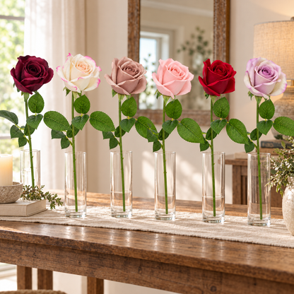 Faux Small Rose Stem (22 in H)