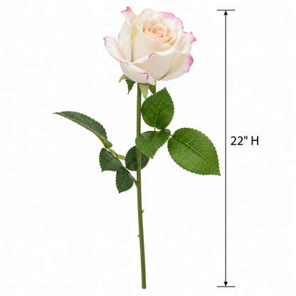 Faux Small Rose Stem (22 in H)