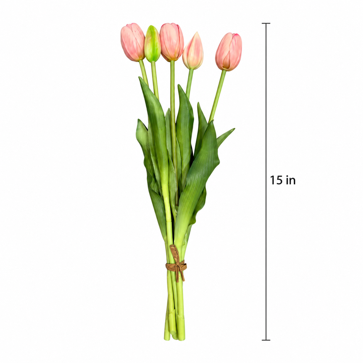 Faux 5-Head Tulip Stem (15.35 in H)