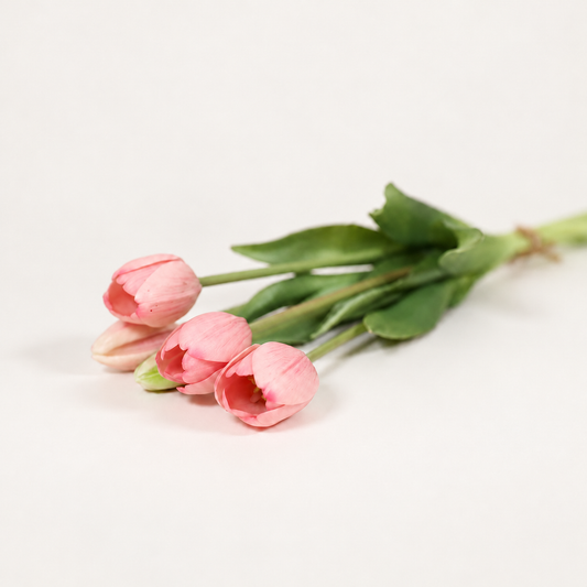 Faux 5-Head Tulip Stem (15.35 in H)