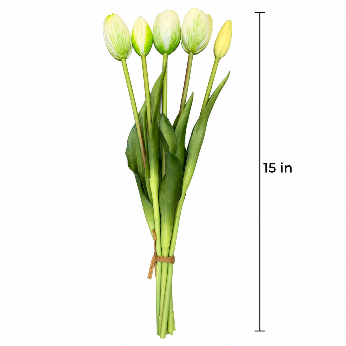 Faux 5-Head Tulip Stem (15.35 in H)