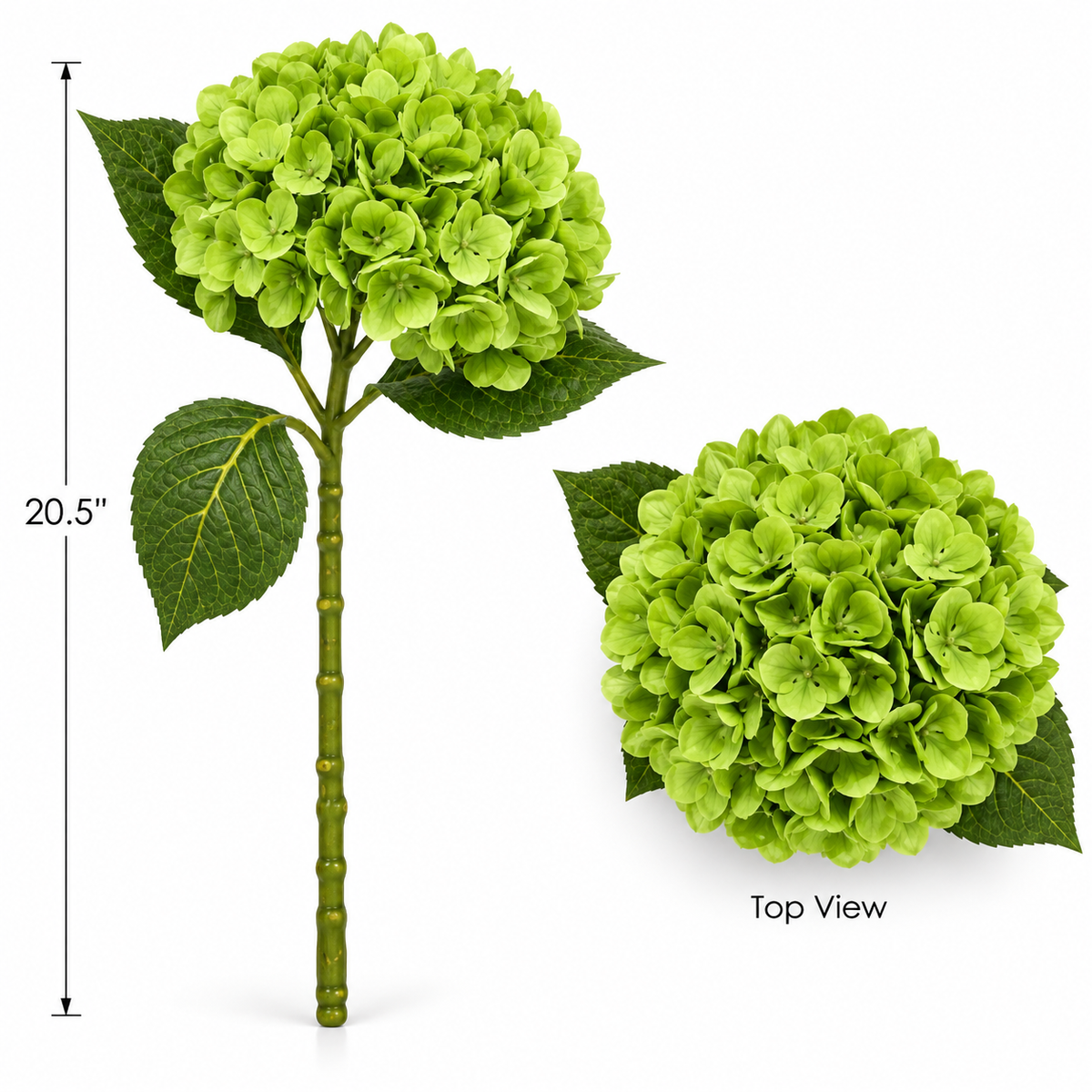 Faux Hydrangea Stem, 5 Different Colors (21 in H)