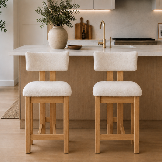 Fleece Dining Counter Stool (Set of 2)