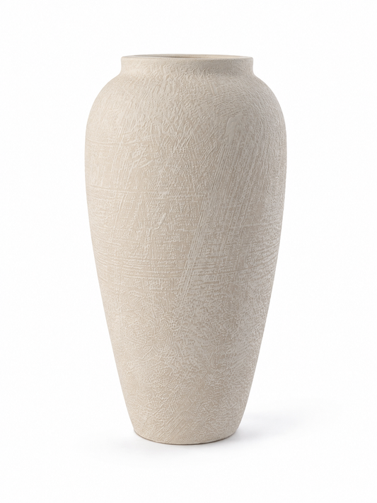 White Ceramic Vase-Large