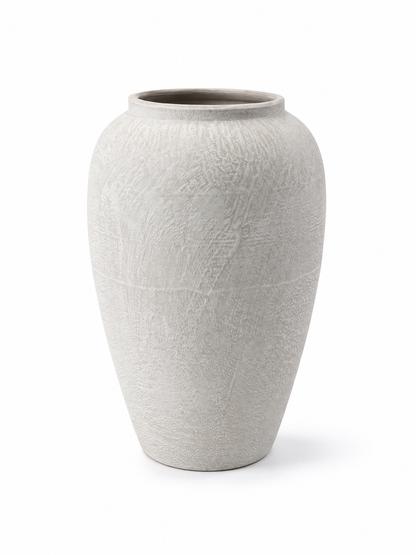 White Ceramic Vase-Medium
