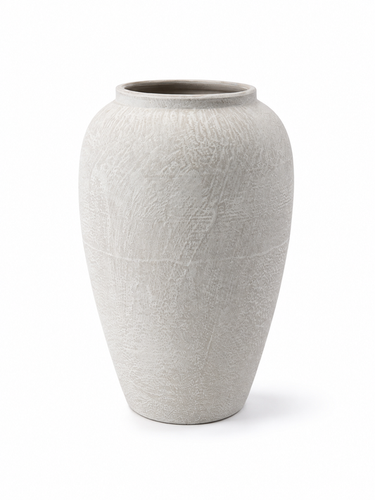 White Ceramic Vase-Medium