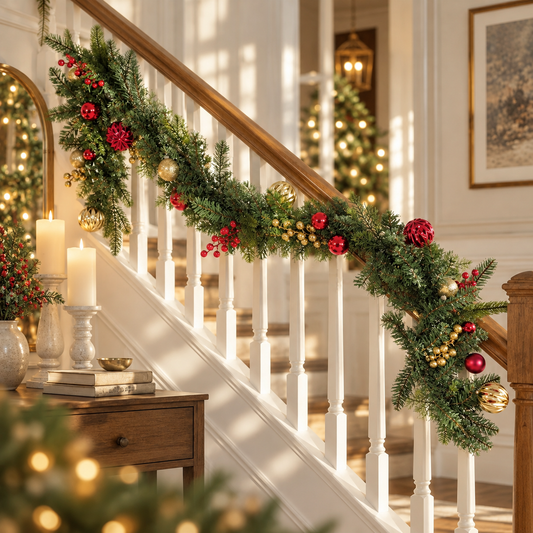 Lighted Ball Christmas Garland (3 Different Sizes)