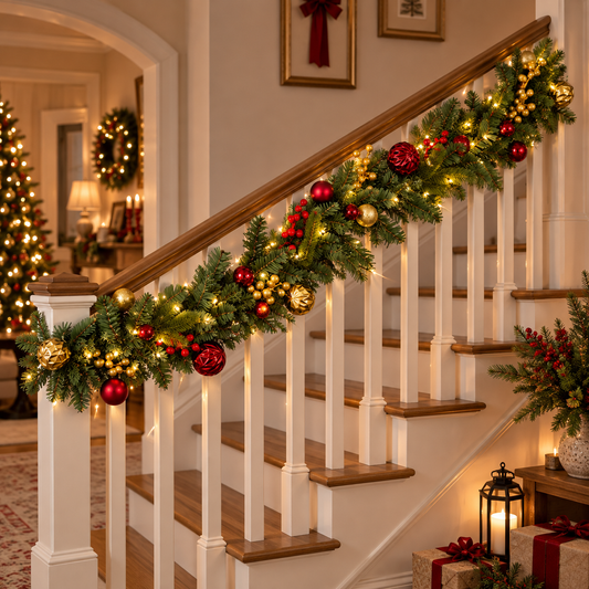 Lighted Ball Christmas Garland (5.91 ft L)