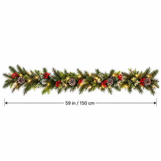 Snow Spray Christmas Garland (4.92 ft L)