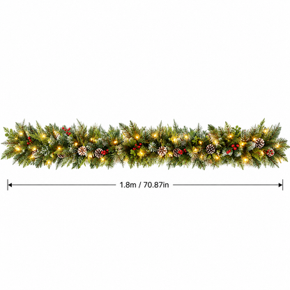 Snow Spray Christmas Garland (5.91 ft L)